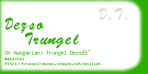 dezso trungel business card